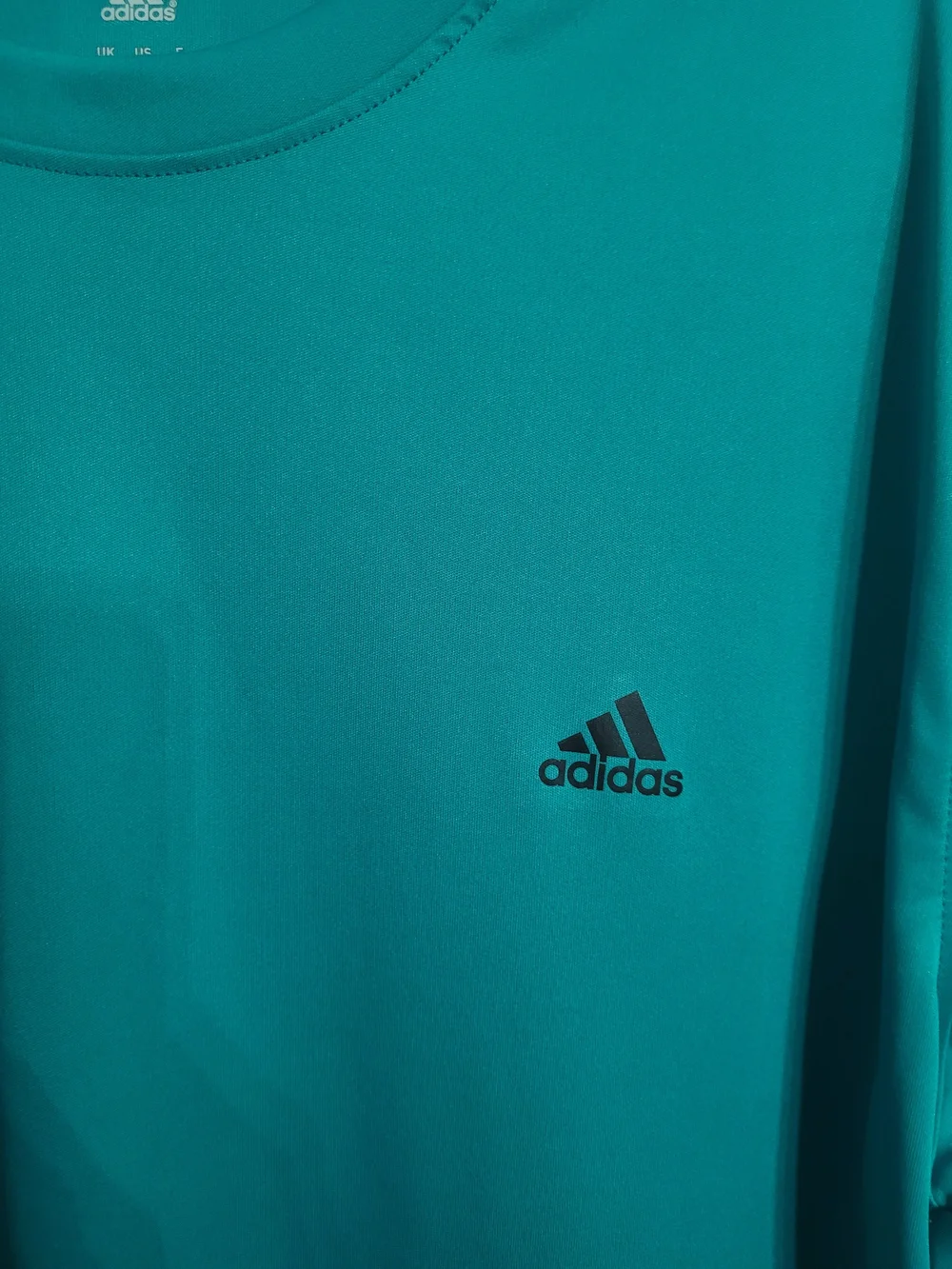 adidas Teal Short Sleeve Crew Neck Athletic T-Shirt Mens- L